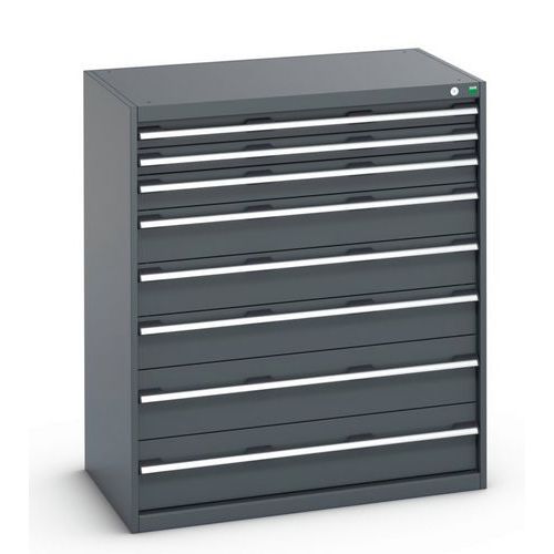Dielenské zásuvkové skrine Bott Cubio 200, 120 x 105 x 65-75 cm, 8 zásuviek