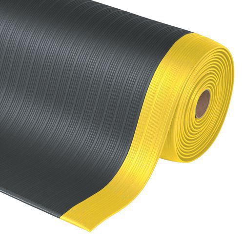Airug® Plus protiúnavové priemyselné rohože, čierna/žltá