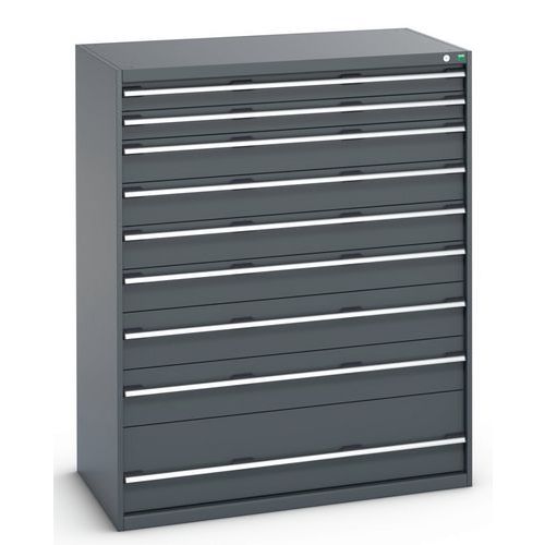 Dielenské zásuvkové skrine Bott Cubio 200, 160 x 130 x 65-75 cm, 9 zásuviek