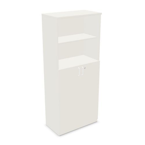 Vysoká kancelárska skriňa NowyStyl ES Cabinet, s nikou a dvierkami, 189,5 x 80 x 44,5 cm