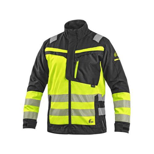 Blúza CXS NAOS HV, pánska, čierna-žltá Hi-Vis, reflexné pruhy