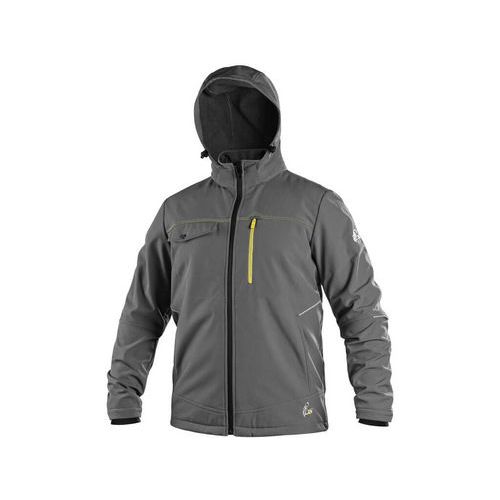 Bunda CXS STRETCH, pánska, softshell, šedá