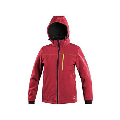 Bunda CXS STRETCH, detská, softshell, červená