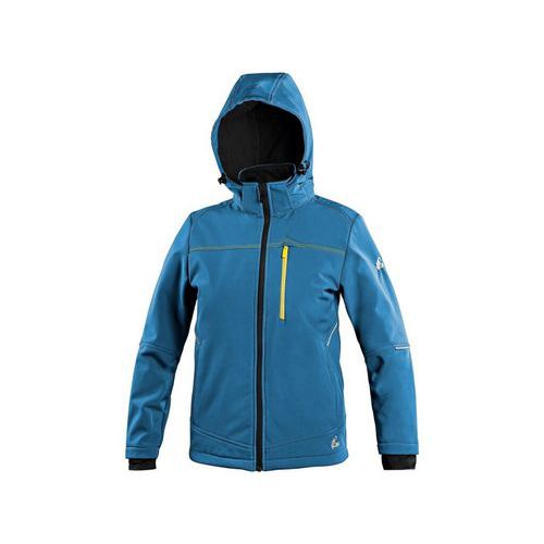 Bunda CXS STRETCH, detská, softshell, stredne modrá