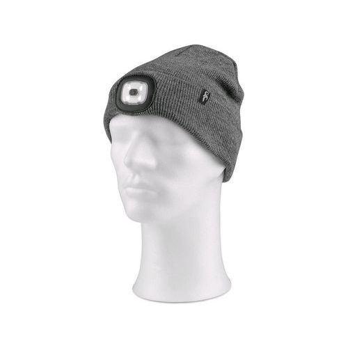 Čiapka CXS TYNAN s LED svetlom, šedá