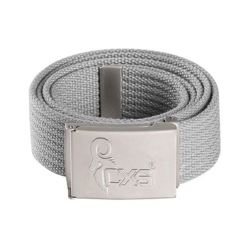 Opasok CXS KARUK, šedý, 3,5 cm, textilný, spona s logom CXS