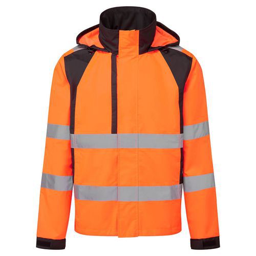 WX2 Eco Hi-Vis bunda do dažďa, čierna/oranžová