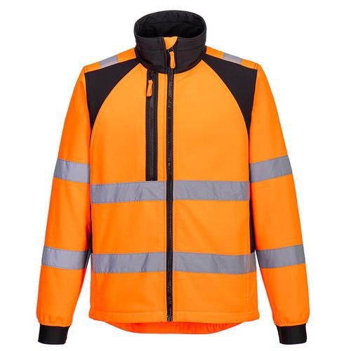 WX2 Eco Hi-Vis Softshell (2L), čierna/oranžová
