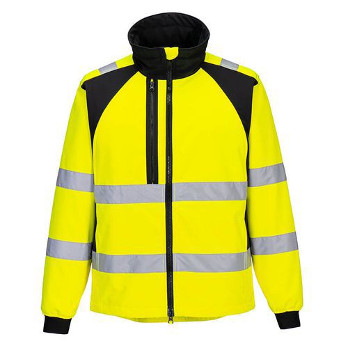 WX2 Eco Hi-Vis Softshell (2L), čierna/žltá