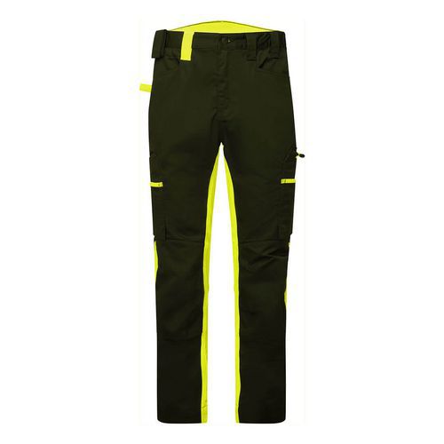 WX2 Eco Stretch nohavice, čierna/žltá