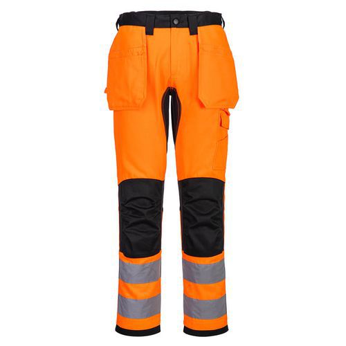 WX2 Eco Hi-Vis holster vreckové nohavice, čierna/oranžová