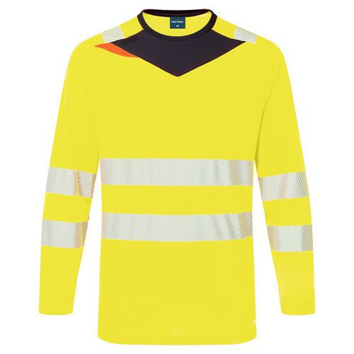 DX4 Hi-Vis tričko L/S, čierna/žltá