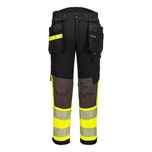 EV4 Hi-Vis Stretch Holster nohavice triedy 1, čierna/žltá