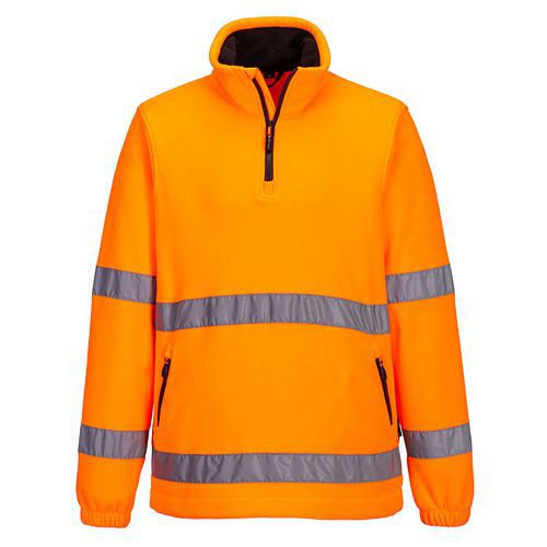 Hi-Vis 1/2 Zip Fleece, oranžová
