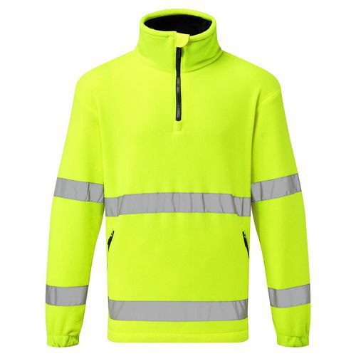 Hi-Vis 1/2 Zip Fleece, žltá