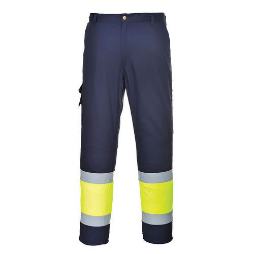 Hi-Vis Combat ľahké dvojfarebné nohavice, modrá/žltá