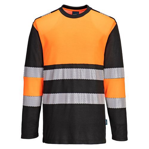 PW3 Hi-Vis trieda 1 Tričko, čierna/oranžová