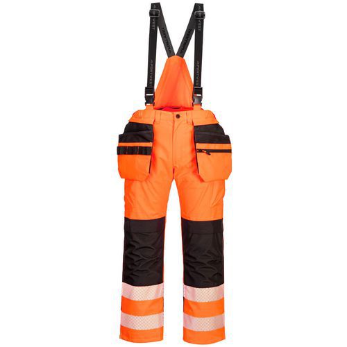 Nohavice na traky PW3 Hi-Vis, čierna/oranžová