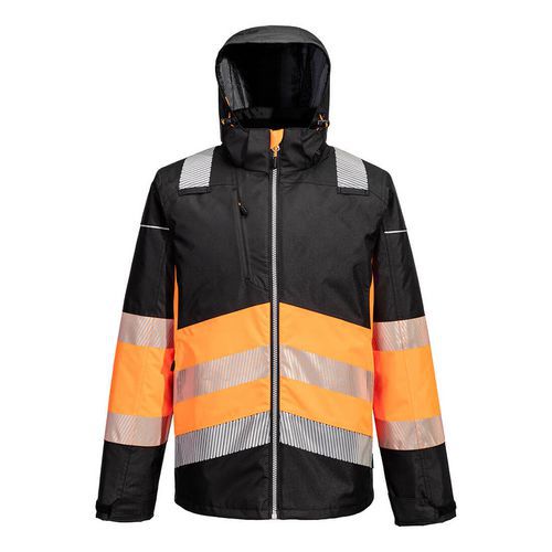 PW3 Zimná bunda Hi-Vis triedy 1, čierna/oranžová