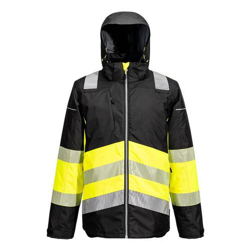 PW3 Zimná bunda Hi-Vis triedy 1, čierna/žltá