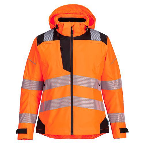 PW3 Hi-Vis Dámska bunda do dažďa, čierna/oranžová