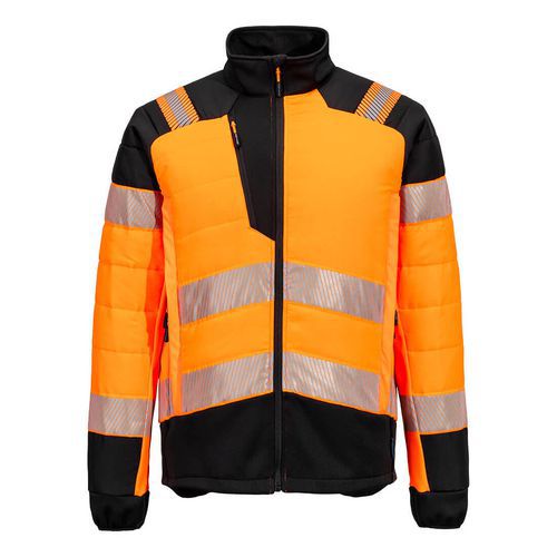PW3 Hi-Vis Hybrid baffle bunda, čierna/oranžová