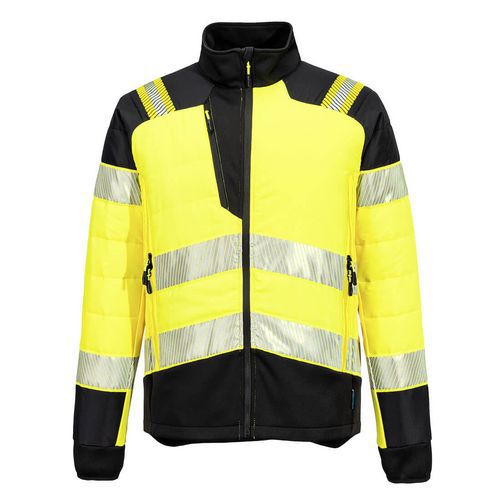 PW3 Hi-Vis Hybrid baffle bunda, čierna/žltá