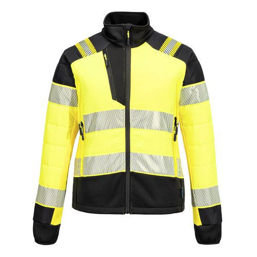 PW3 Hi-Vis Dámska Hybrid Baffle Bunda, čierna/žltá
