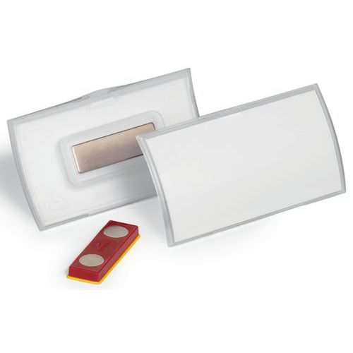 Odznaky CLICK FOLD s magnetom Durable, priehľadné Odznaky CLICK FOLD s magnetom Durable, priehľadné