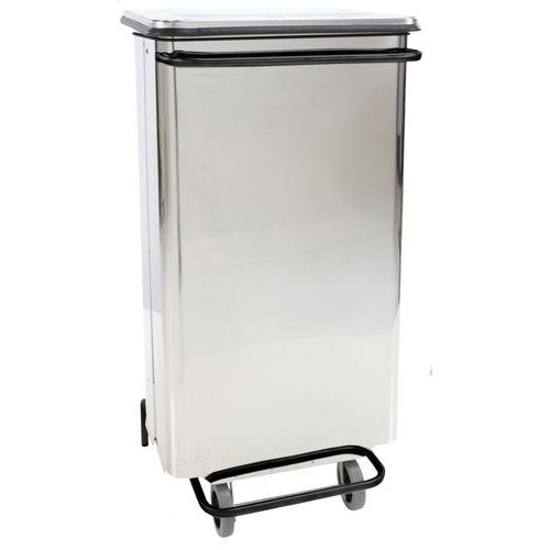 Kovové odpadkové koše Manutan Expert s vekom, objem 110 l