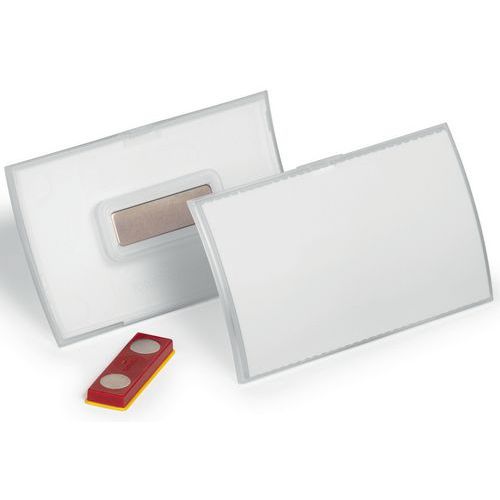 Odznaky CLICK FOLD s magnetom Durable, priehľadné