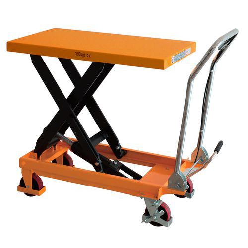 Mobilný zdvíhací hydraulický stôl Lift, do 300 kg, doska 85 x 50 cm