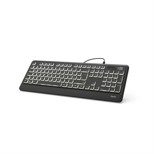 Multimediálna klávesnica Hama KC-550, podsvietená, CZ/SK, čierna