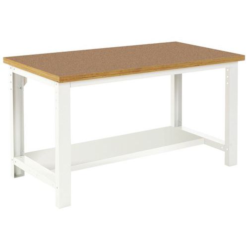 Pracovné stoly Bott Cubio, fenol, pevná polica, šírka 150 cm