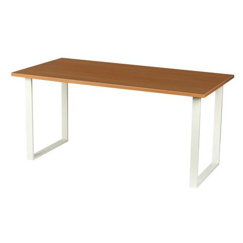 Kancelárske stoly Viva Square, rovné vyhotovenie, podnožie biele, buk