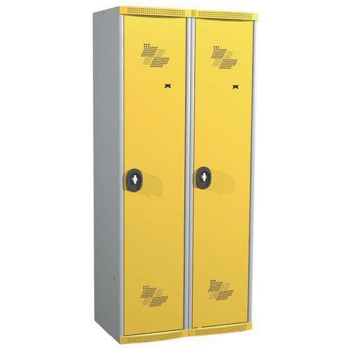Zvárané šatníky s medzistenou Acial, 2 oddiely, 400 mm, otočný uzáver Zvárané šatníky s medzistenou Acial, 2 oddiely, 400 mm, otočný uzáver