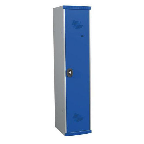 Montované šatníky s medzistenou Acial, 1 oddiel, 400 mm, otočný uzáver