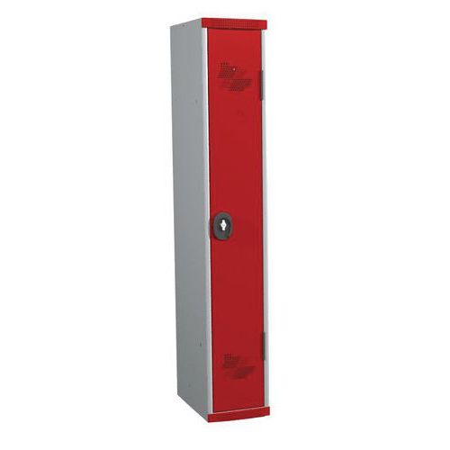 Zvárané šatníky Acial, 1 oddiel, 300 mm, otočný uzáver
