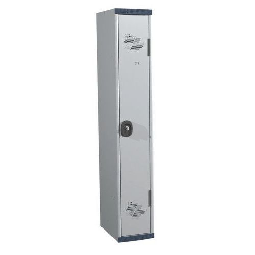 Zvárané šatníky Acial, 1 oddiel, 300 mm, cylindrický zámok