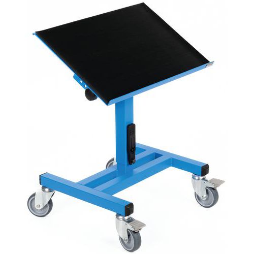 Transportný zdvíhací stojan Sofame SRI2 s nastaviteľným náklonom stola, do 150 kg, výška 60 – 85 cm