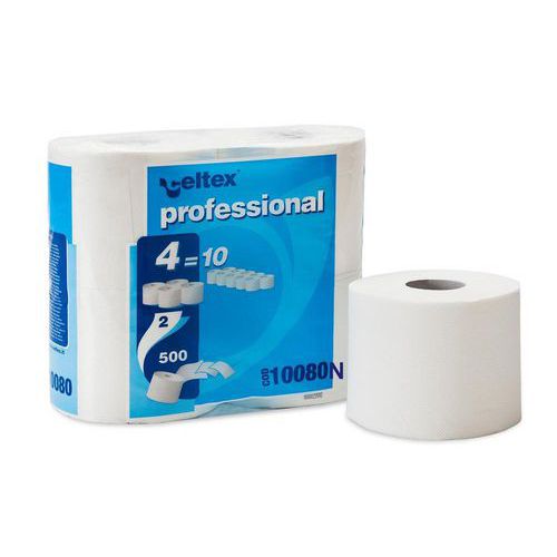 Toaletný papier Celtex New Professional, 2-vrstvový, 500 útržkov, 4 ks