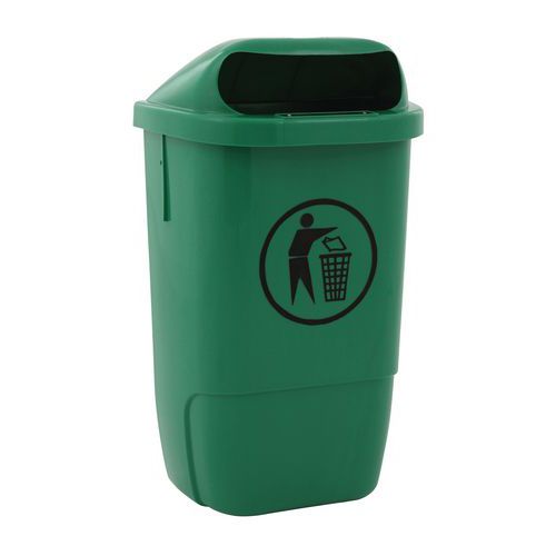 Plastový vonkajší odpadkový kôš – 50 l
