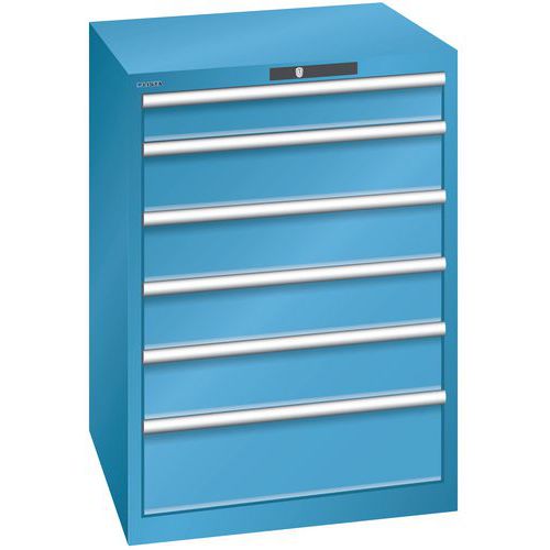 Dielenské zásuvkové skrine LISTA, nosnosť 75 až 200 kg, 717x725 mm