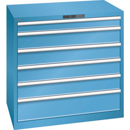 Dielenské zásuvkové skrine LISTA, nosnosť 75 až 200 kg, 1023x725 mm