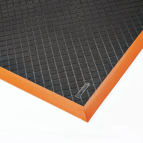 Safety Stance Solid™ protiúnavové priemyselné rohože, oranžová/čierna