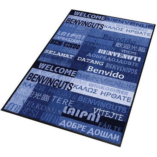 Déco Design™ New Welcome interiérové čistiace rohože, modré