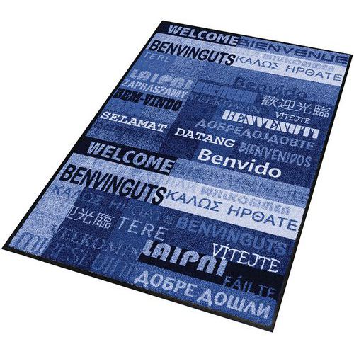 Déco Design™ New Welcome interiérové čistiace rohože, modré