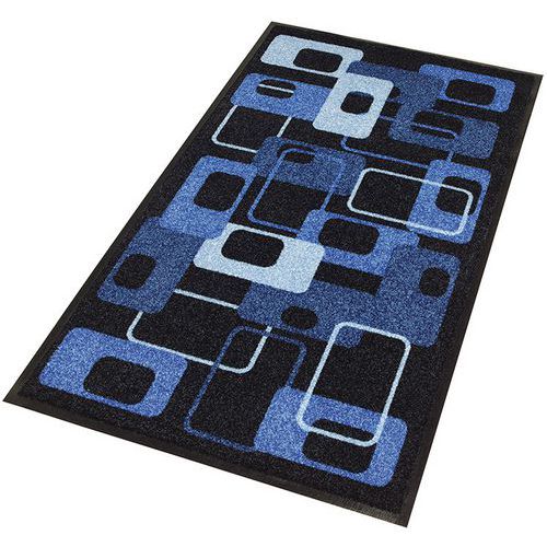 Déco Design™ Moderné rohože na čistenie interiéru zo 70. rokov, modré