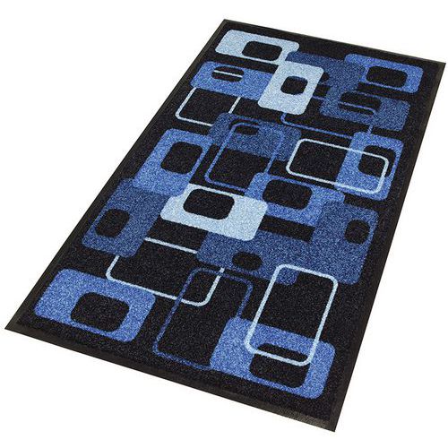 Déco Design™ Moderné rohože na čistenie interiéru zo 70. rokov, modré