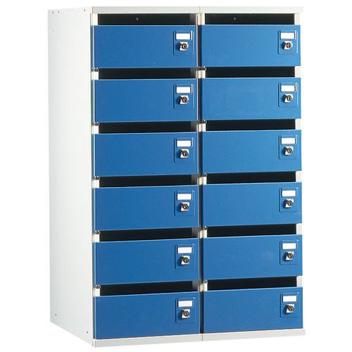 Poštové skrine, modrá/sivá